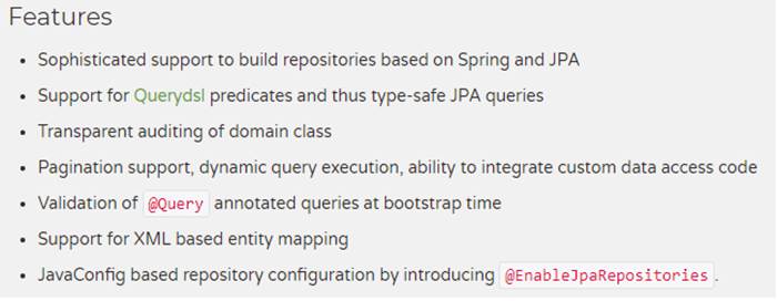 spring data jpa的特性